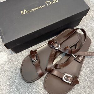 Massimo Dutti leather sandals, size 9, worn once